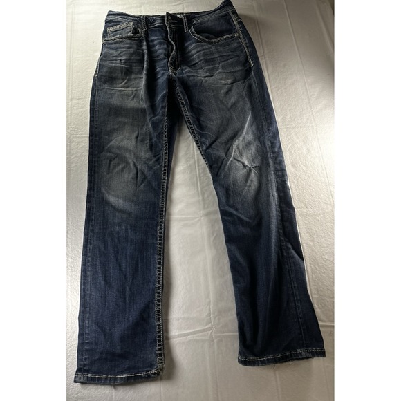 BKE Buckle Jeans Womens 30x30 Blue Denim Jake Straight Distressed Capri Ankle - Picture 3 of 16
